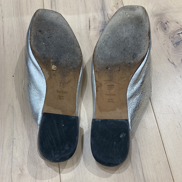 Diane Von Furstenberg silver backless loafers size 7 - Picture 4 of 7